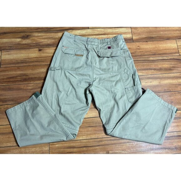 Bugle Boy Men's Khaki Tan Cargo Pants With Zip-Off Legs Size 34x30 Gorpcore Conv - Picture 7 of 12